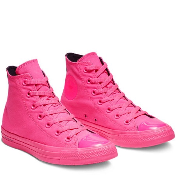 Converse Shoes - New Converse x OPI Hi Top Neon Pink Sneakers